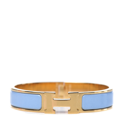 Hermes Enamel Narrow Clic Clac H Bracelet GM Bleu Cielo 1 of 4