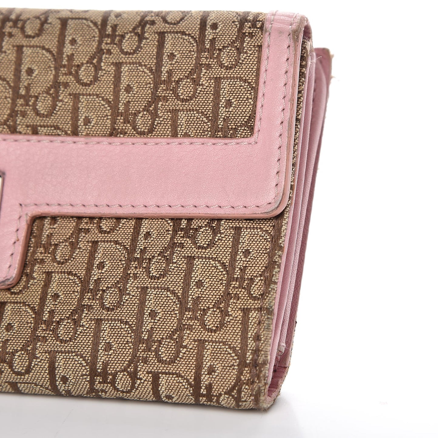 Monogram Long Flap Wallet Pink