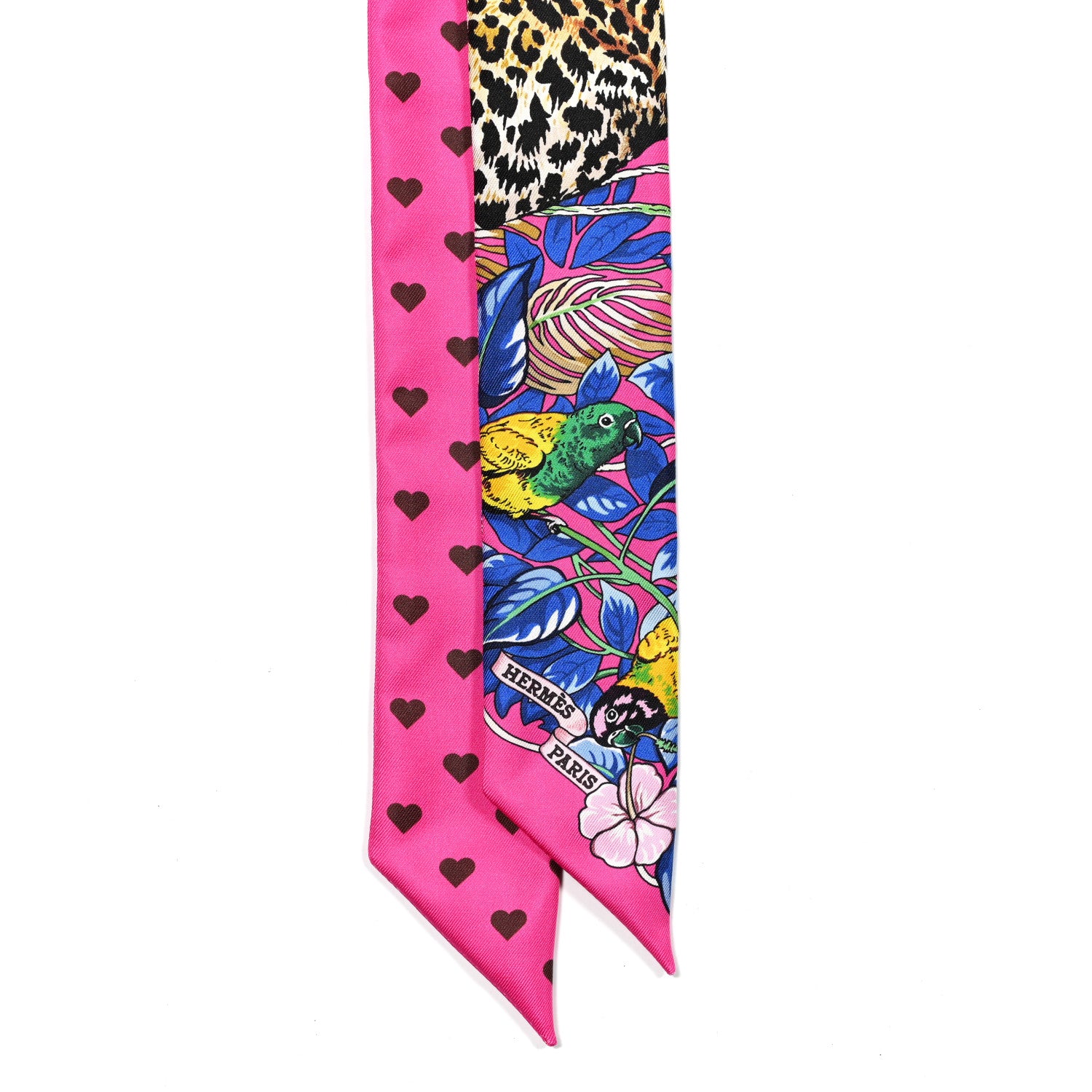 Hermes Silk Jungle Love Love Twilly Rose Vif Bleu Roy 2 of 4