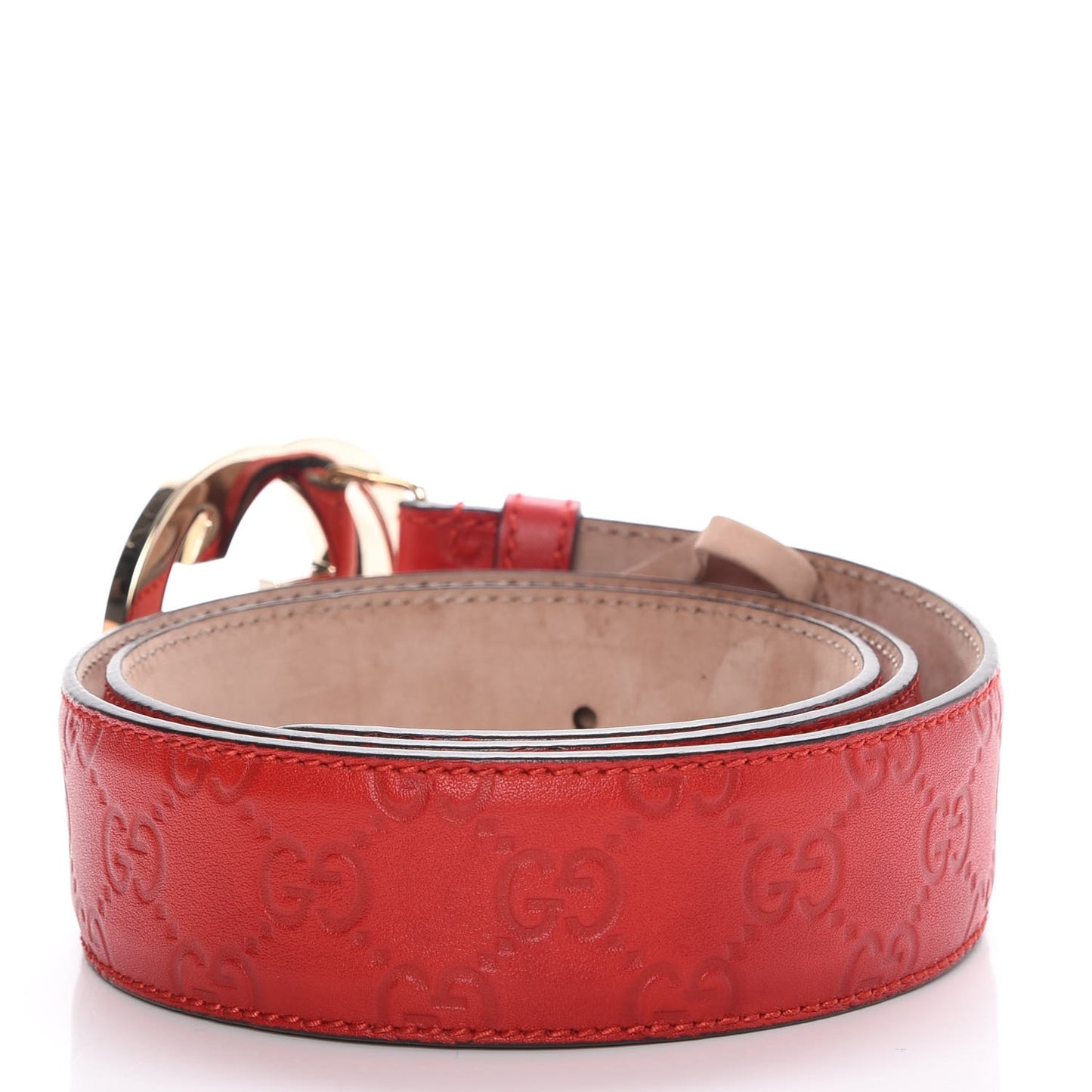 Guccissima Signature Interlocking G 40mm Belt 90 36 Red