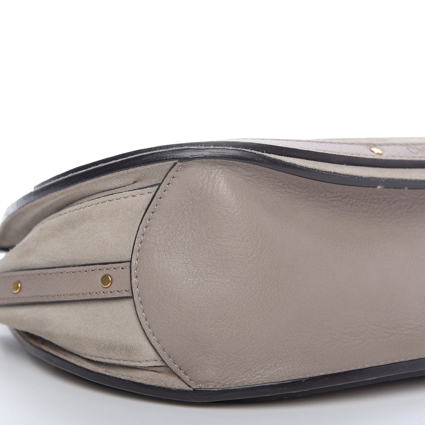 Calfskin Suede Medium Pixie Shoulder Bag Motty Grey