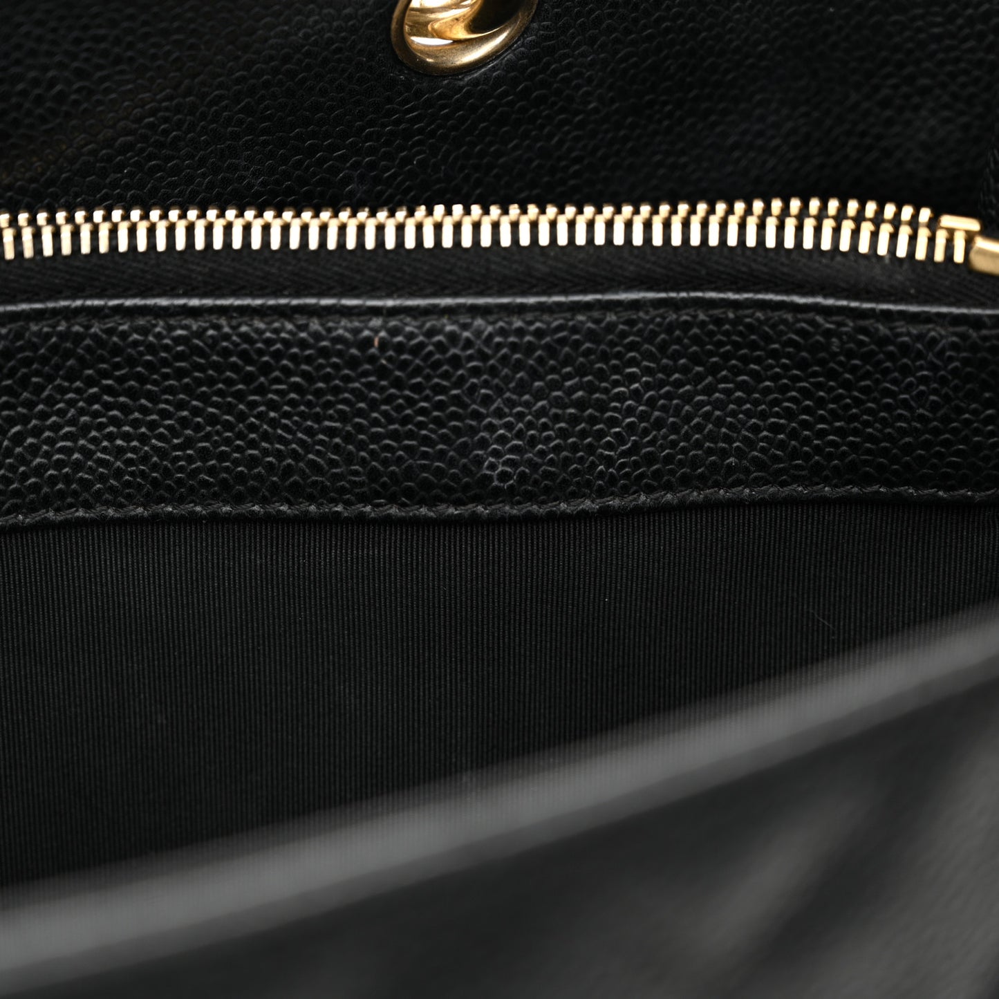 Caviar Quilted Grand Shopping Tote GST Black
