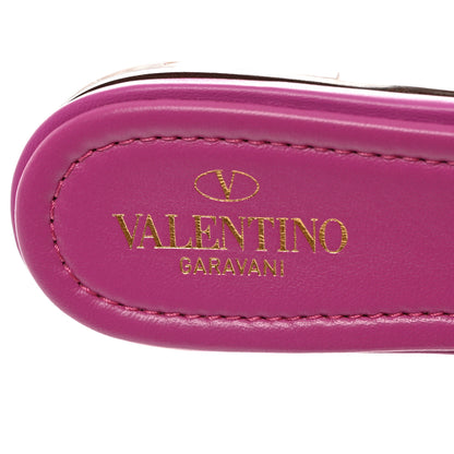 Valentino Garavani Nappa Roman Stud Flat Slide Sandals 38.5 Radiant Orchid 6 of 9