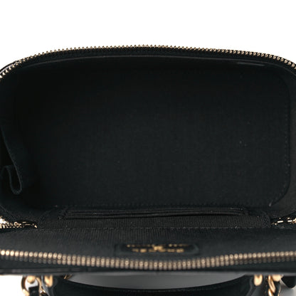 Chanel Lambskin Quilted Small Top Handle Vanity Case With Chain Black 5 of 11