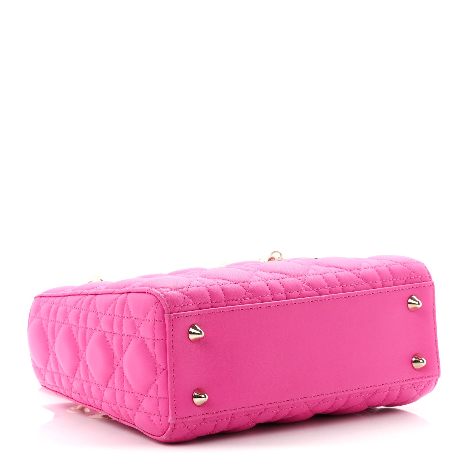 Christian Dior Lambskin Cannage Small My ABCDior Lady Dior Fuchsia 4 of 11