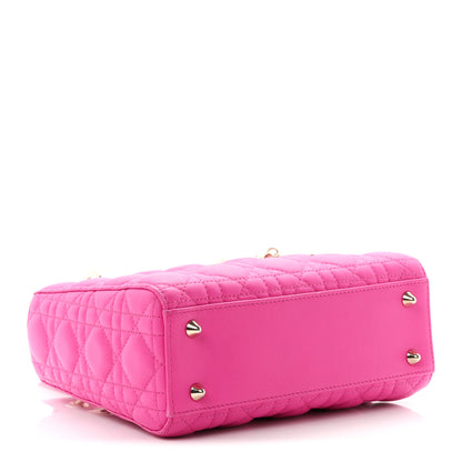 Christian Dior Lambskin Cannage Small My ABCDior Lady Dior Fuchsia 4 of 11