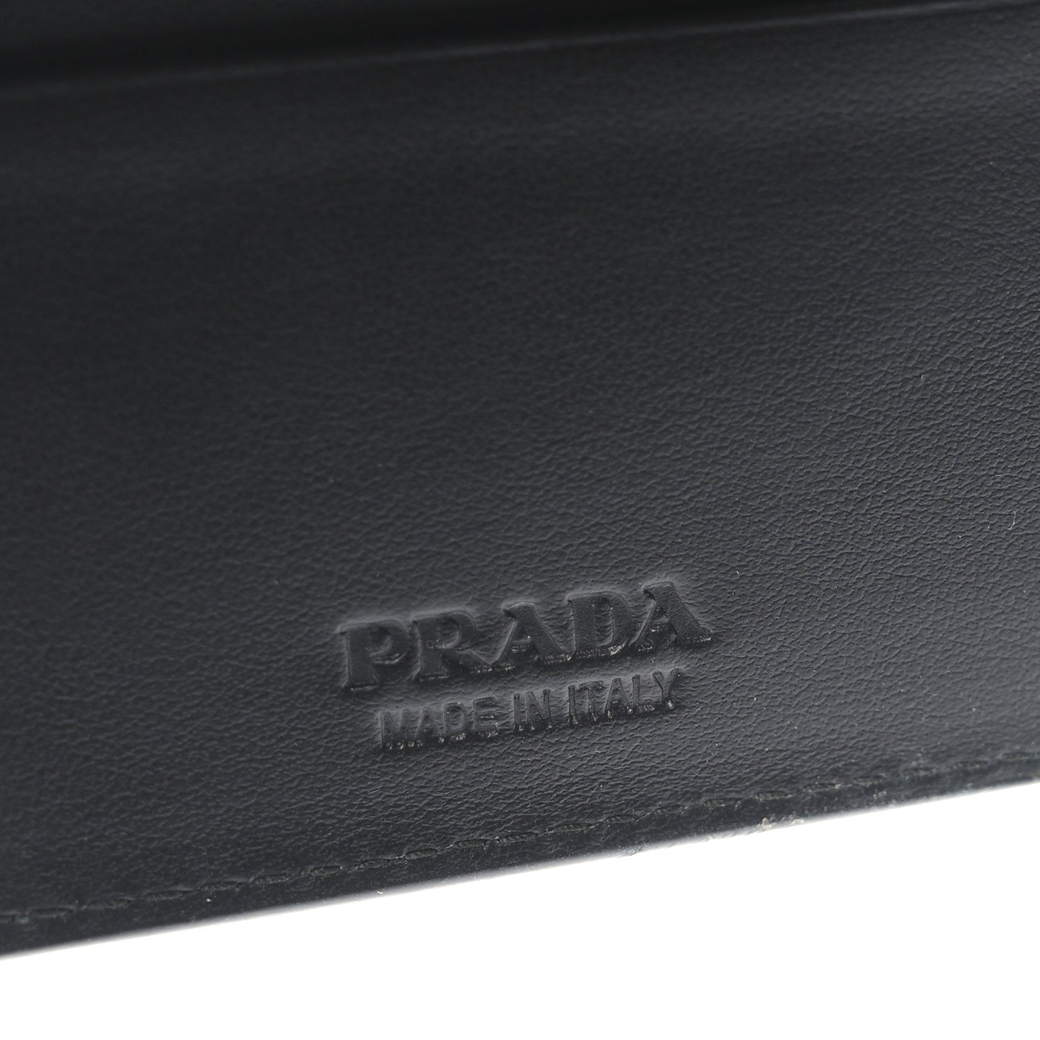 Prada Spazzolato Triangle Bi-Fold Wallet Argento 6 of 6