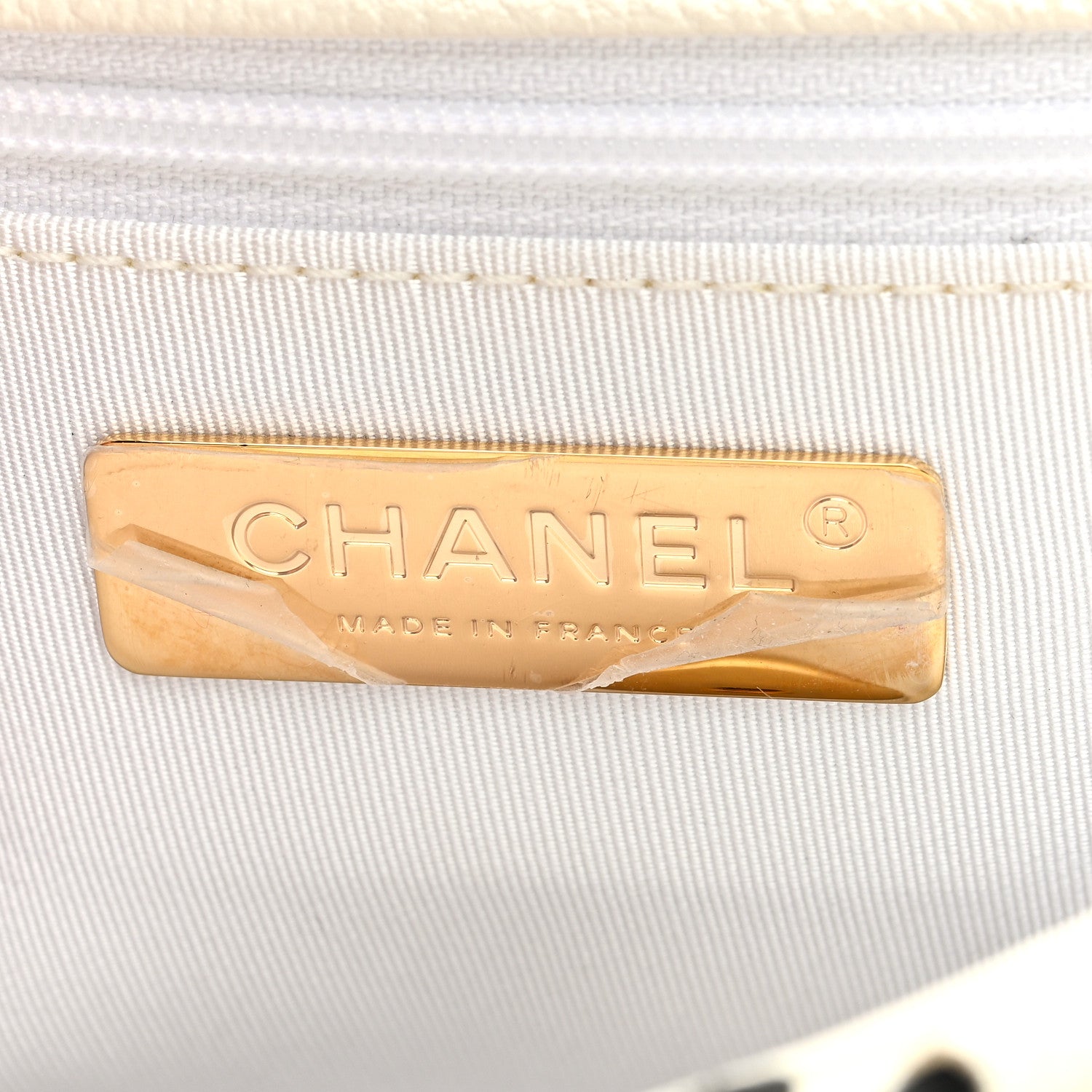 Chanel Calfskin Crochet Medium Chanel 19 Flap White Black 6 of 9