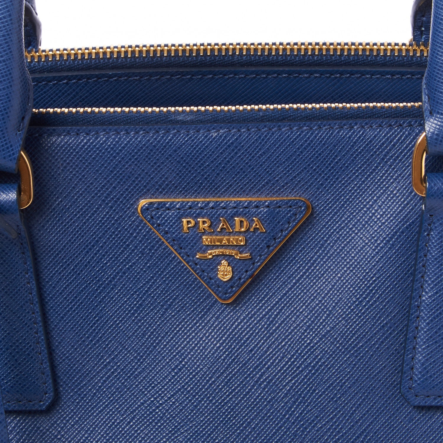 Prada Saffiano Medium Galleria Double Zip Tote Azzurro 7 of 8