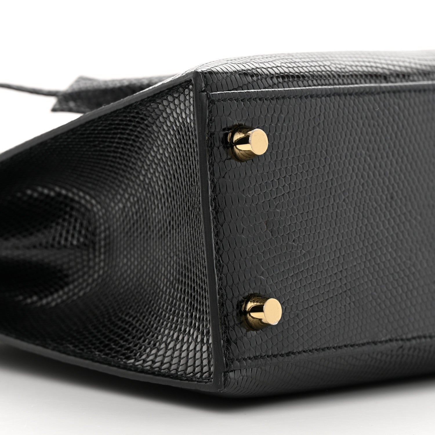 Hermes Lizard Niloticus Kelly Sellier 25 Black 8 of 14