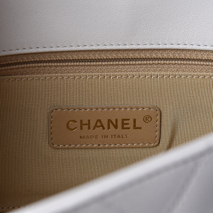 Chanel Lambskin A Real Catch Flap Bag White 4 of 9
