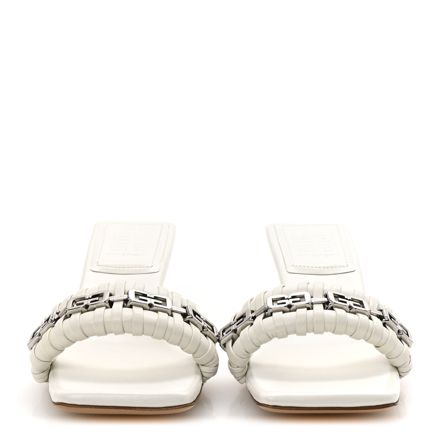 Givenchy Nappa G Woven 50mm Mules 35 Ivory 3 of 9
