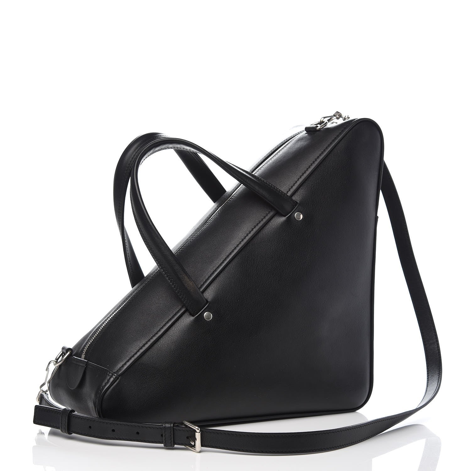 Balenciaga Calfskin M Triangle Duffle Black 3 of 10