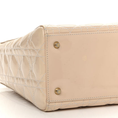 Christian Dior Patent Cannage Medium Lady Dior Beige 8 of 10