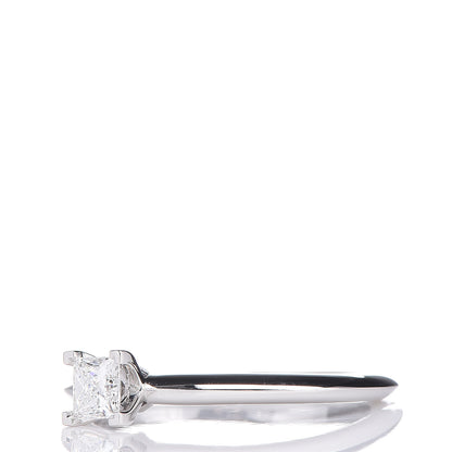 Tiffany Platinum Diamond .32ct Princess Cut Engagement Ring 55 7.5 3 of 6