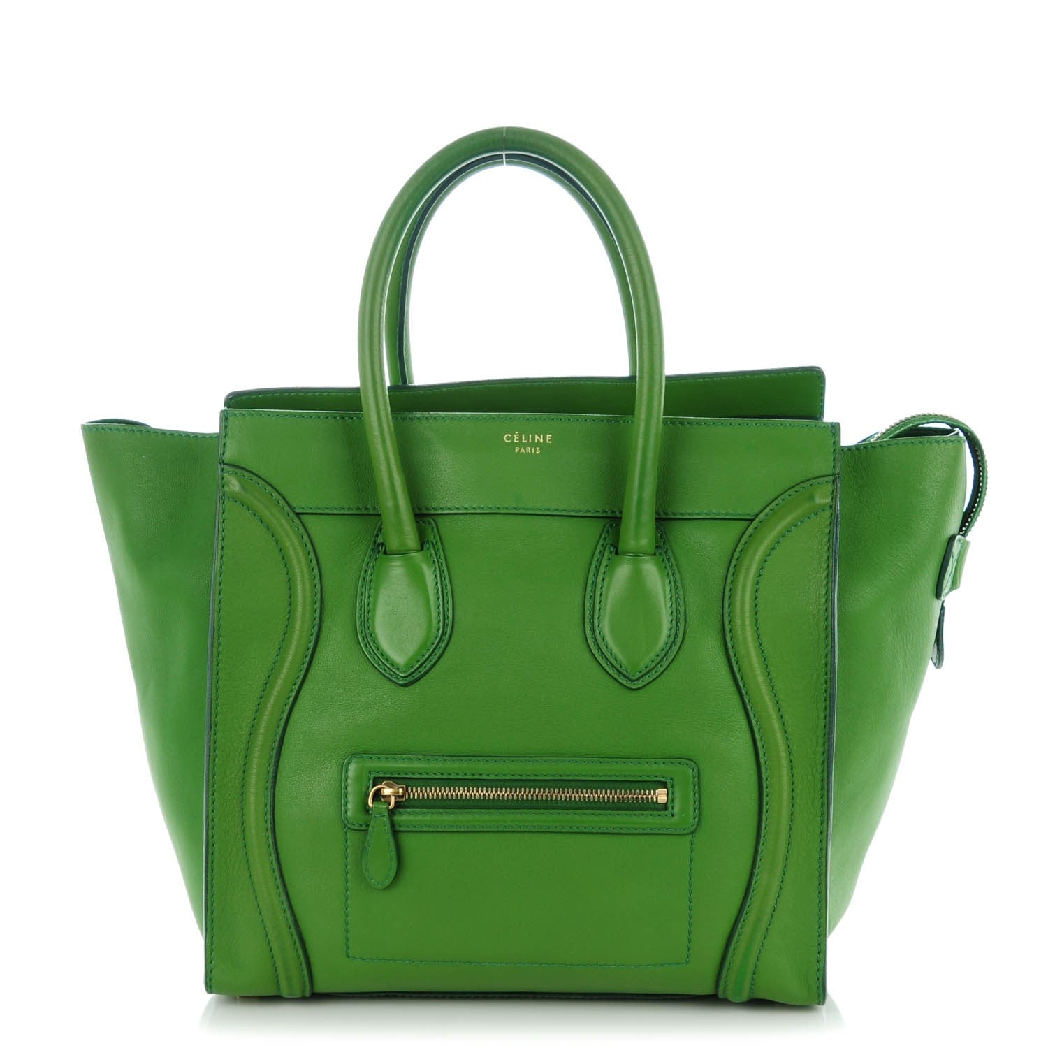 Celine Smooth Calfskin Mini Luggage Green 1 of 8