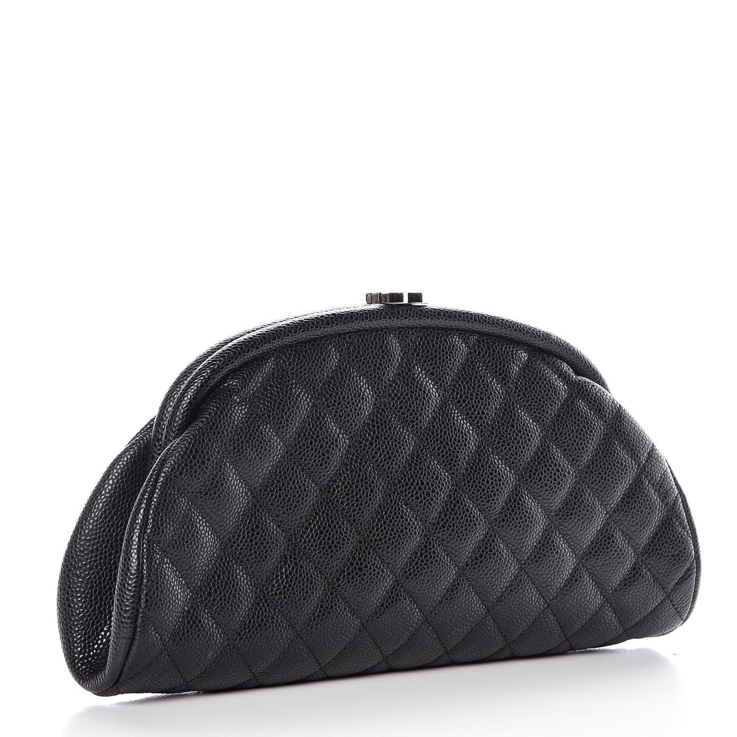 Caviar Quilted Timeless Clutch Black