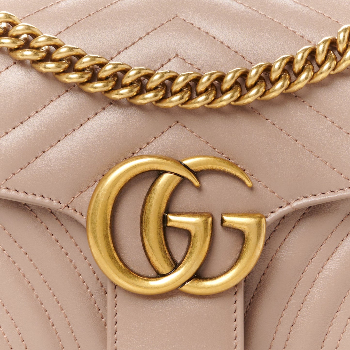 Calfskin Matelasse Small GG Marmont Shoulder Bag Porcelain Rose