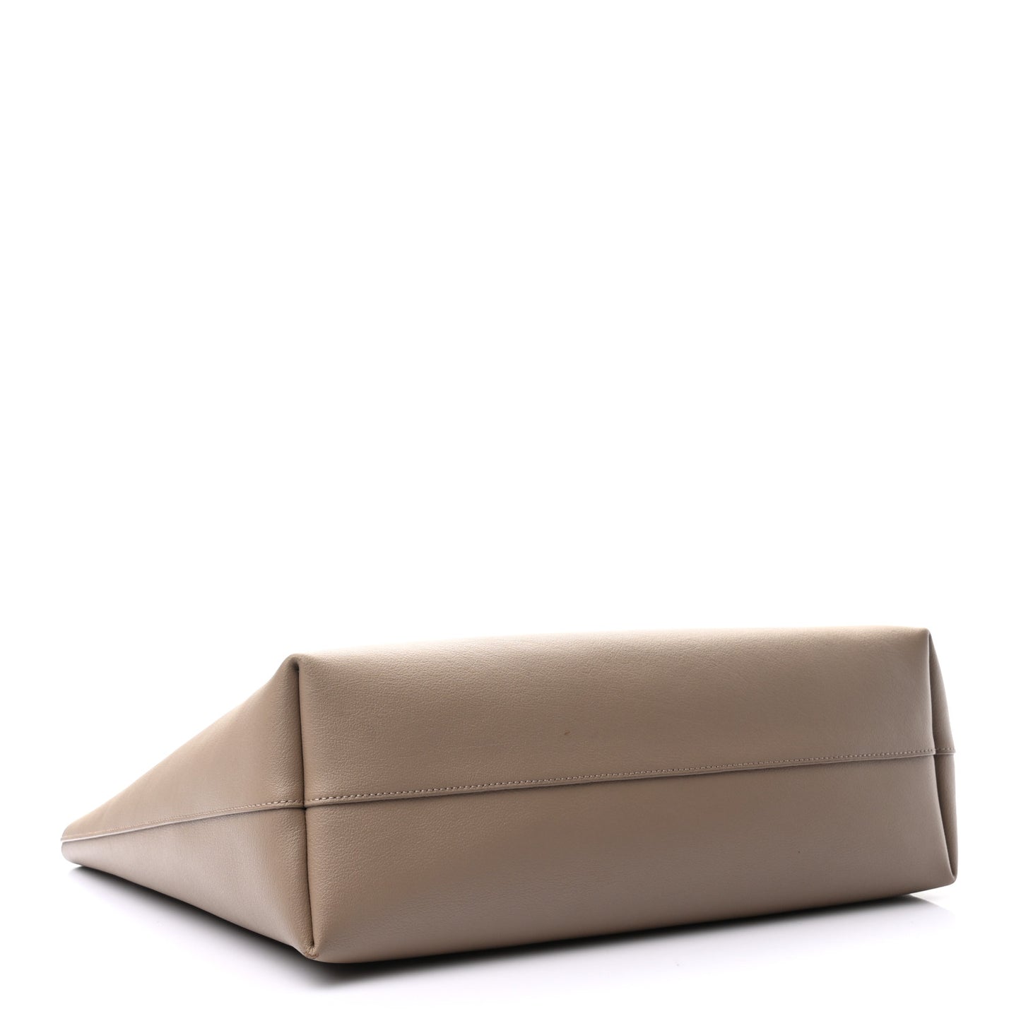 Calfskin Large Shopping Tote Dark Beige