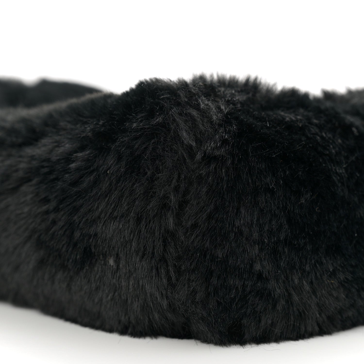 Jimmy Choo Faux Fur Carolina Chain Shoulder Bag Black 10 of 11