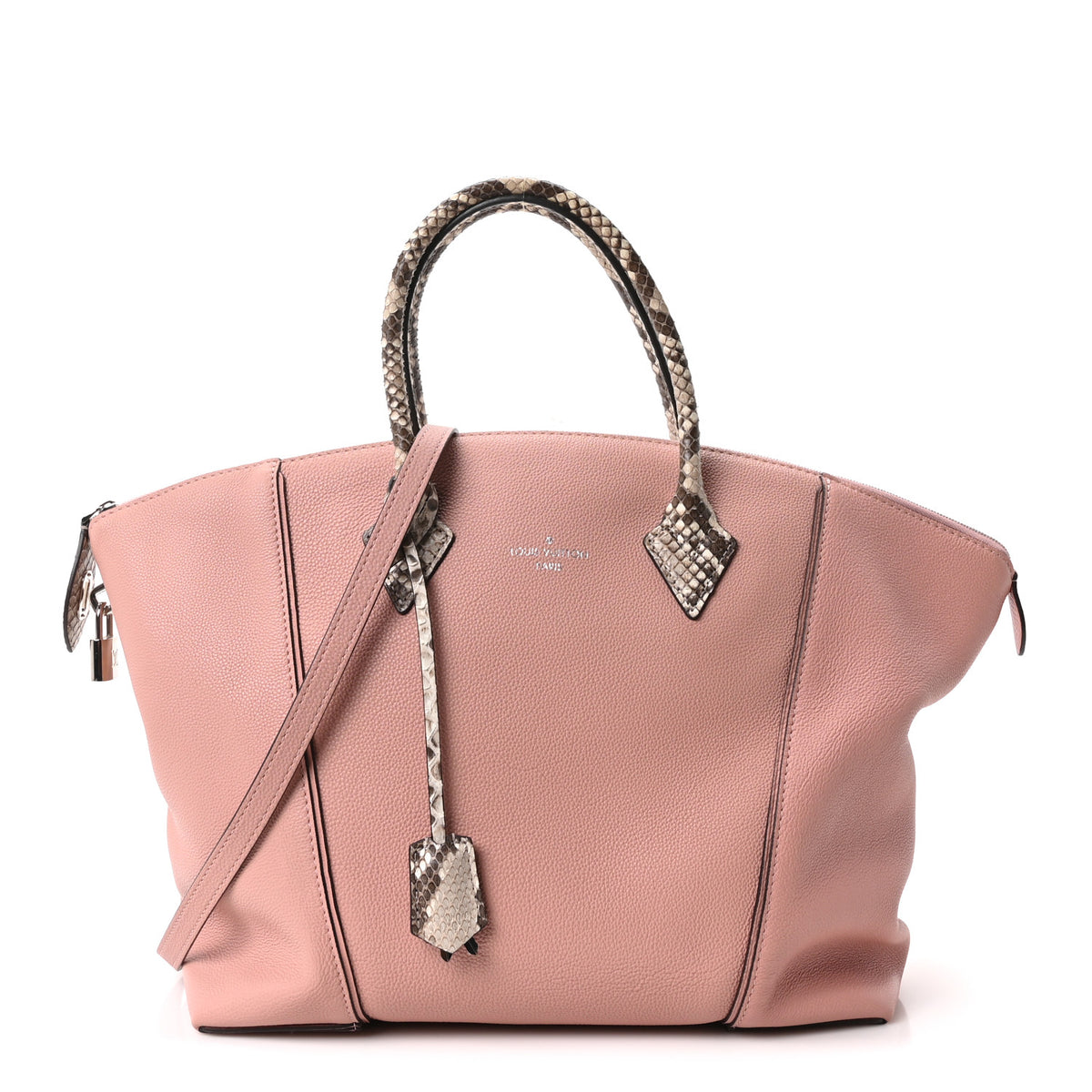Veau Cachemire Snakeskin Soft Lockit MM Magnolia