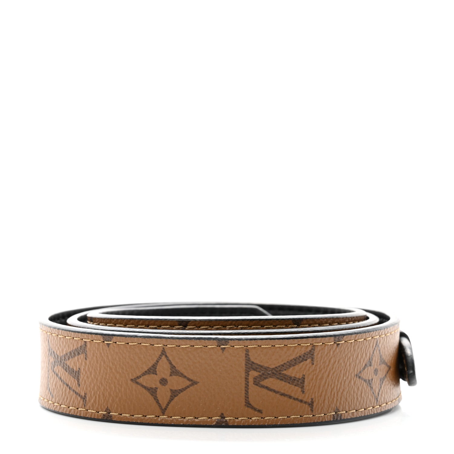 Louis Vuitton Reverse Monogram Bandouliere Shoulder Strap XL Black 2 of 6