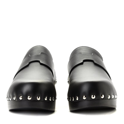Hermes Calfskin Calya Mules 37 Black 5 of 6