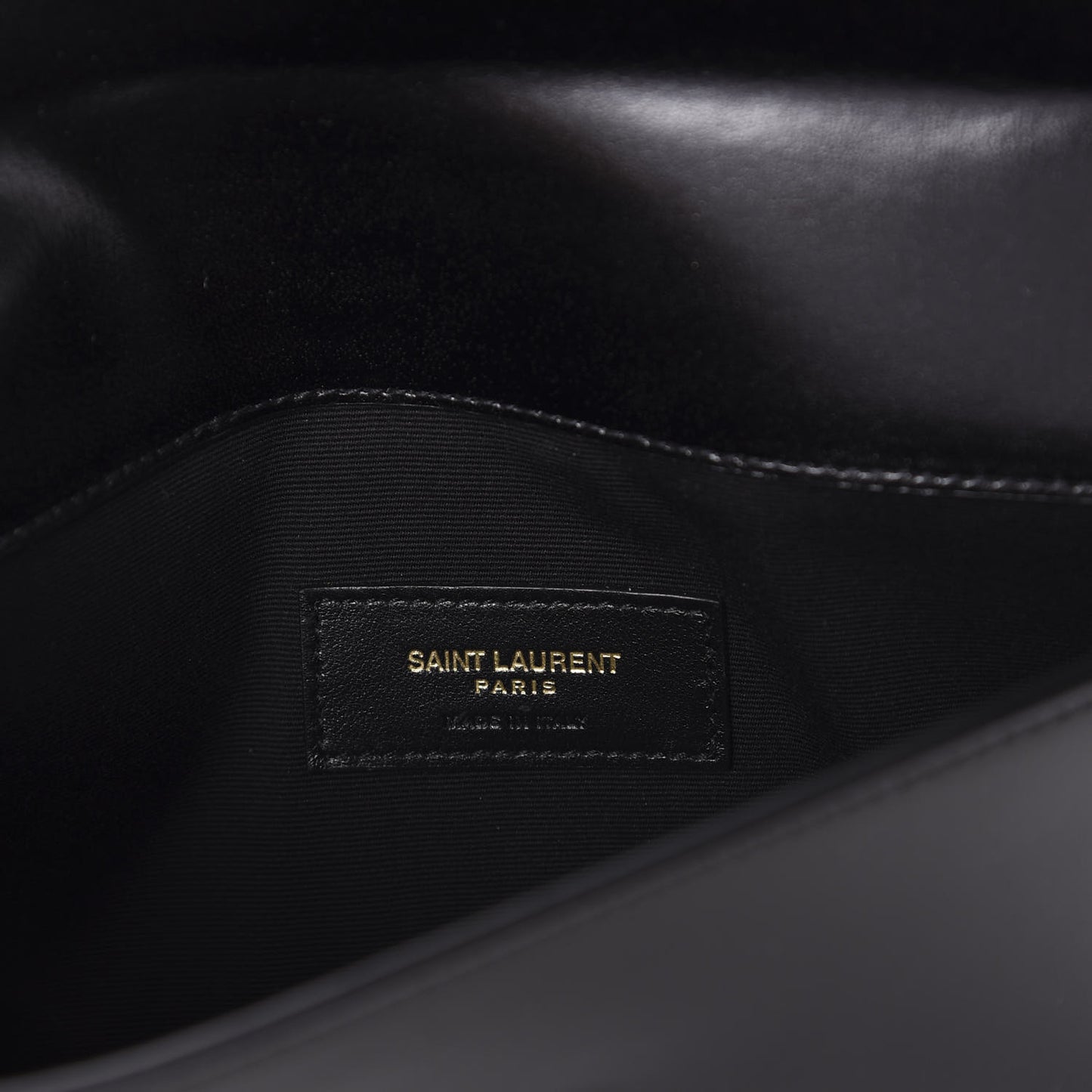 Smooth Shiny Calfskin Monogram Uptown Pouch Black