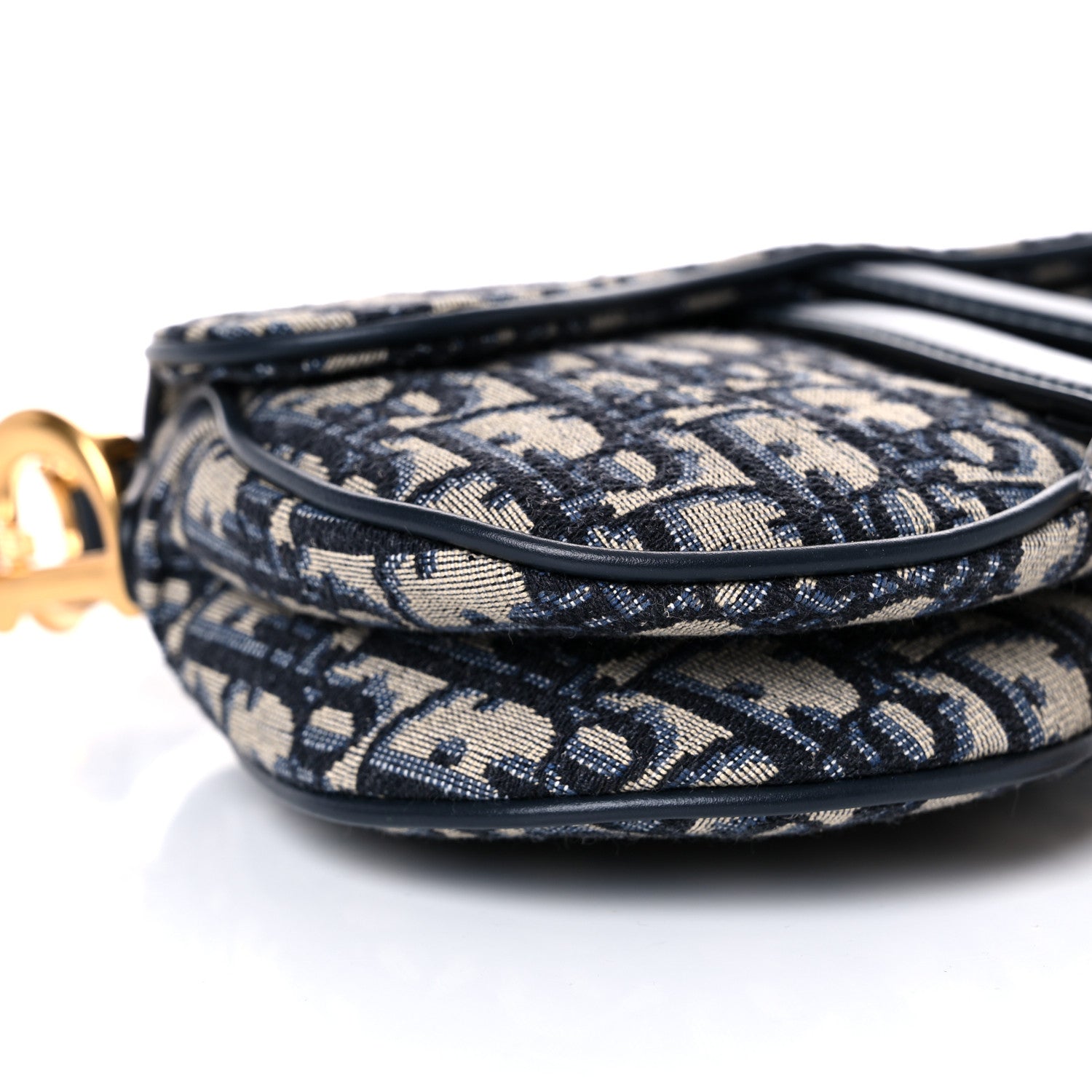 Christian Dior Oblique Mini Saddle Bag Blue 5 of 8