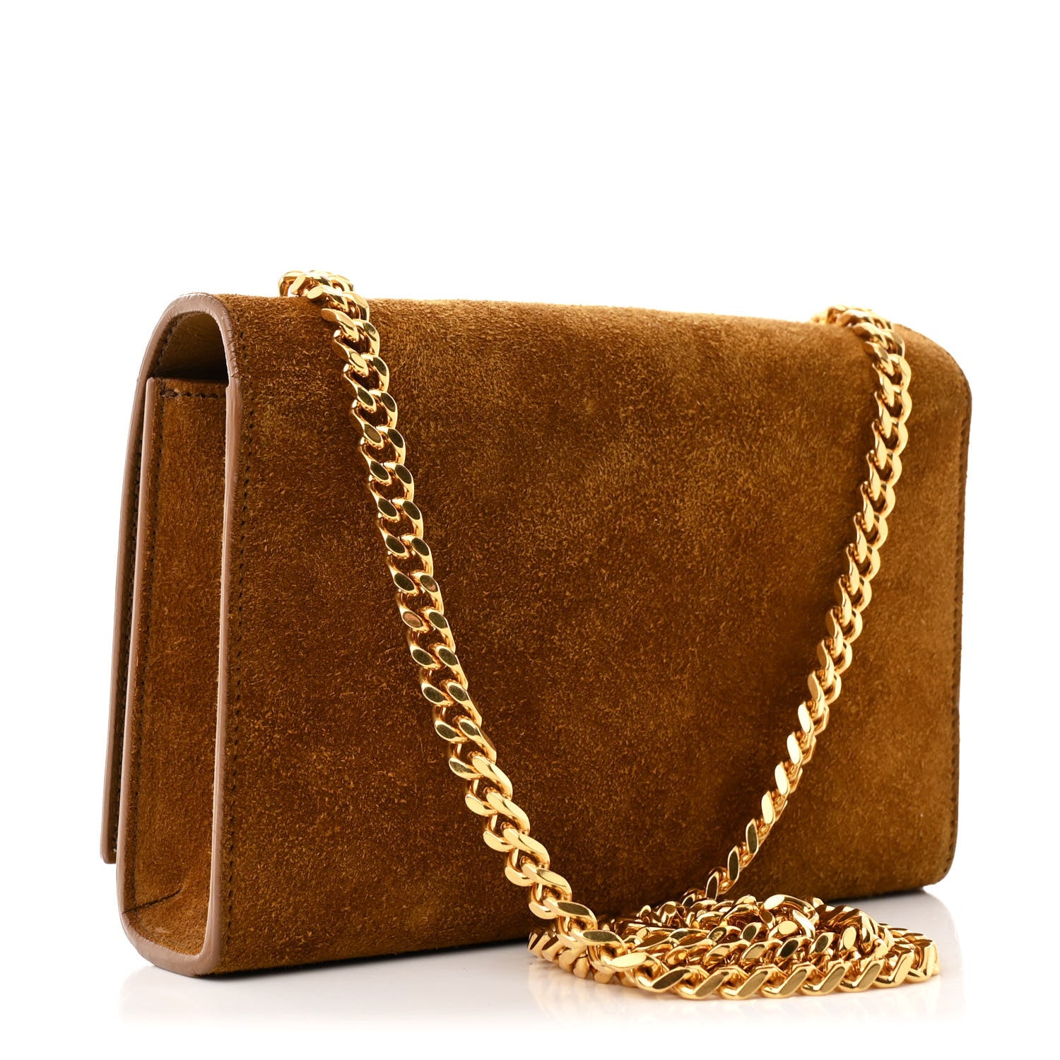 Saint Laurent Suede Small Classic Monogram Kate Tassel Satchel Light Ochre 3 of 10
