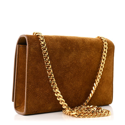 Saint Laurent Suede Small Classic Monogram Kate Tassel Satchel Light Ochre 3 of 10