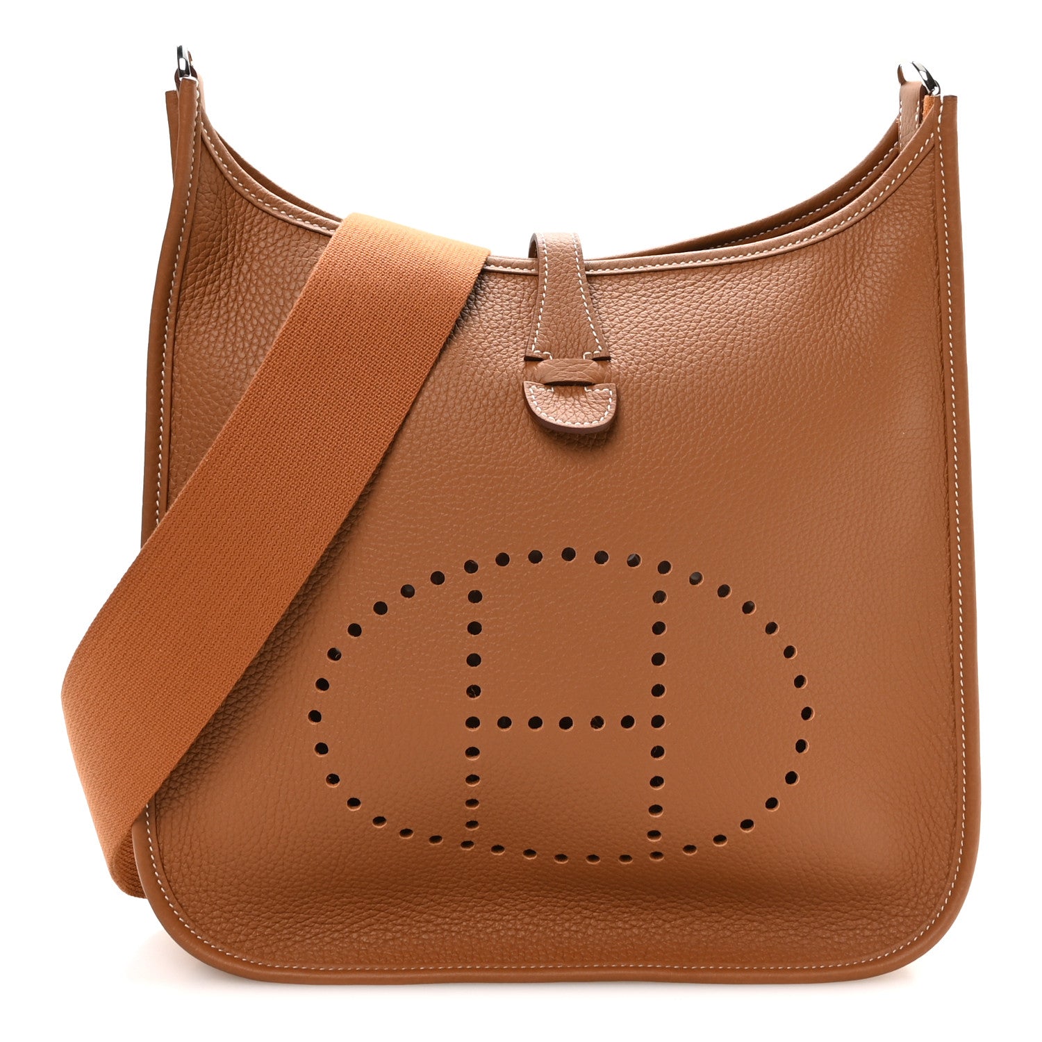 Hermes Taurillon Clemence Evelyne III PM Gold 1 of 11