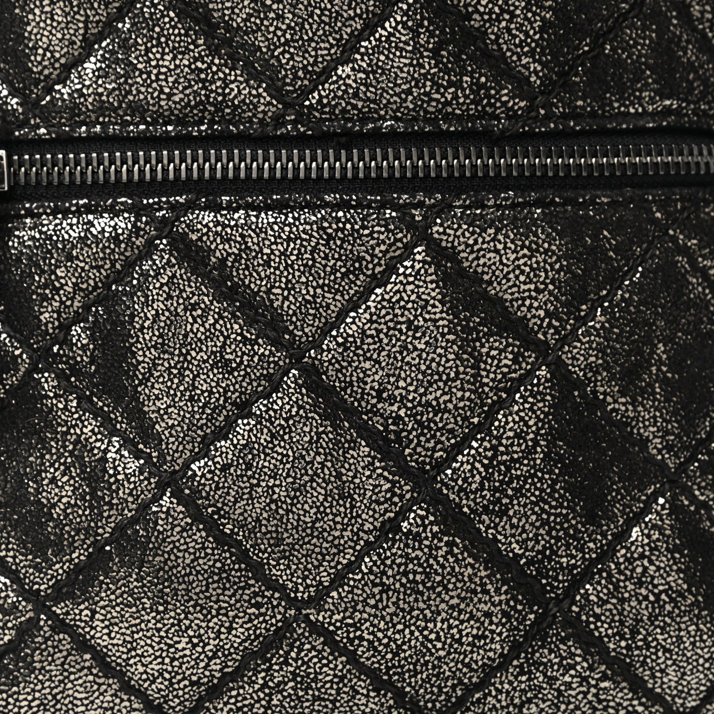 Metallic Shaggy Deer Quilted Mini Falabella Backpack