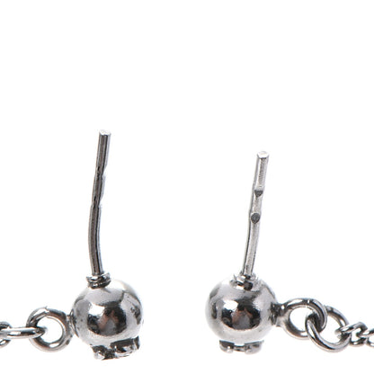 Chanel CC Dangle Earrings Silver 4 of 7