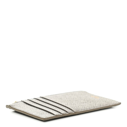 Celine Grained Calfskin Zipped Card Holder Pebble 4 of 8