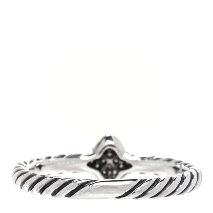 David Yurman Sterling Silver Diamond Quatrefoil Ring 52 6 3 of 4