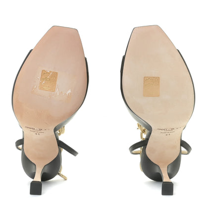 Jimmy Choo Sae 90 Sandals 41 Black Gold 6 of 12