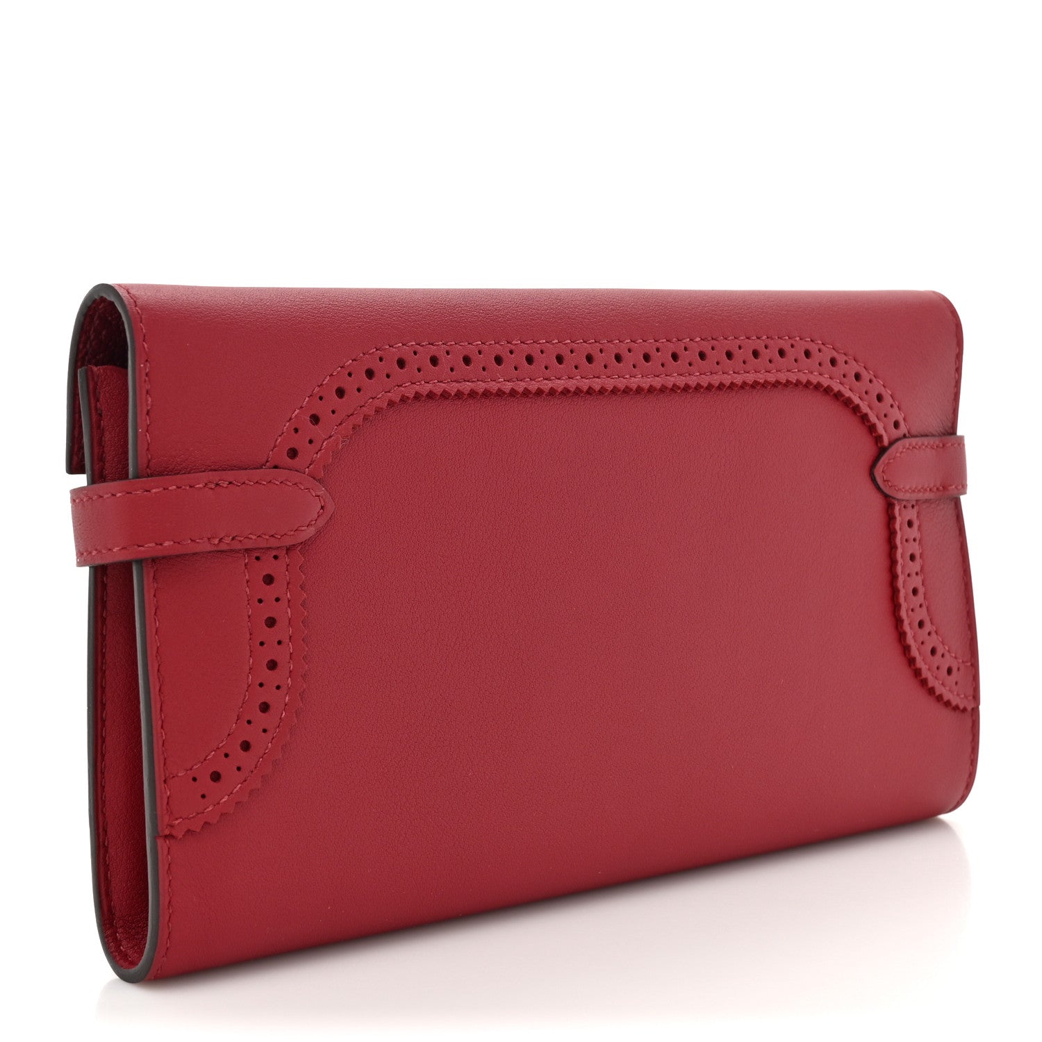 Hermes Swift Ghillies Kelly Longue Wallet Rouge Grenat 3 of 8