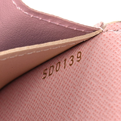 Louis Vuitton Damier Azur Emilie Wallet Rose Ballerine 7 of 11