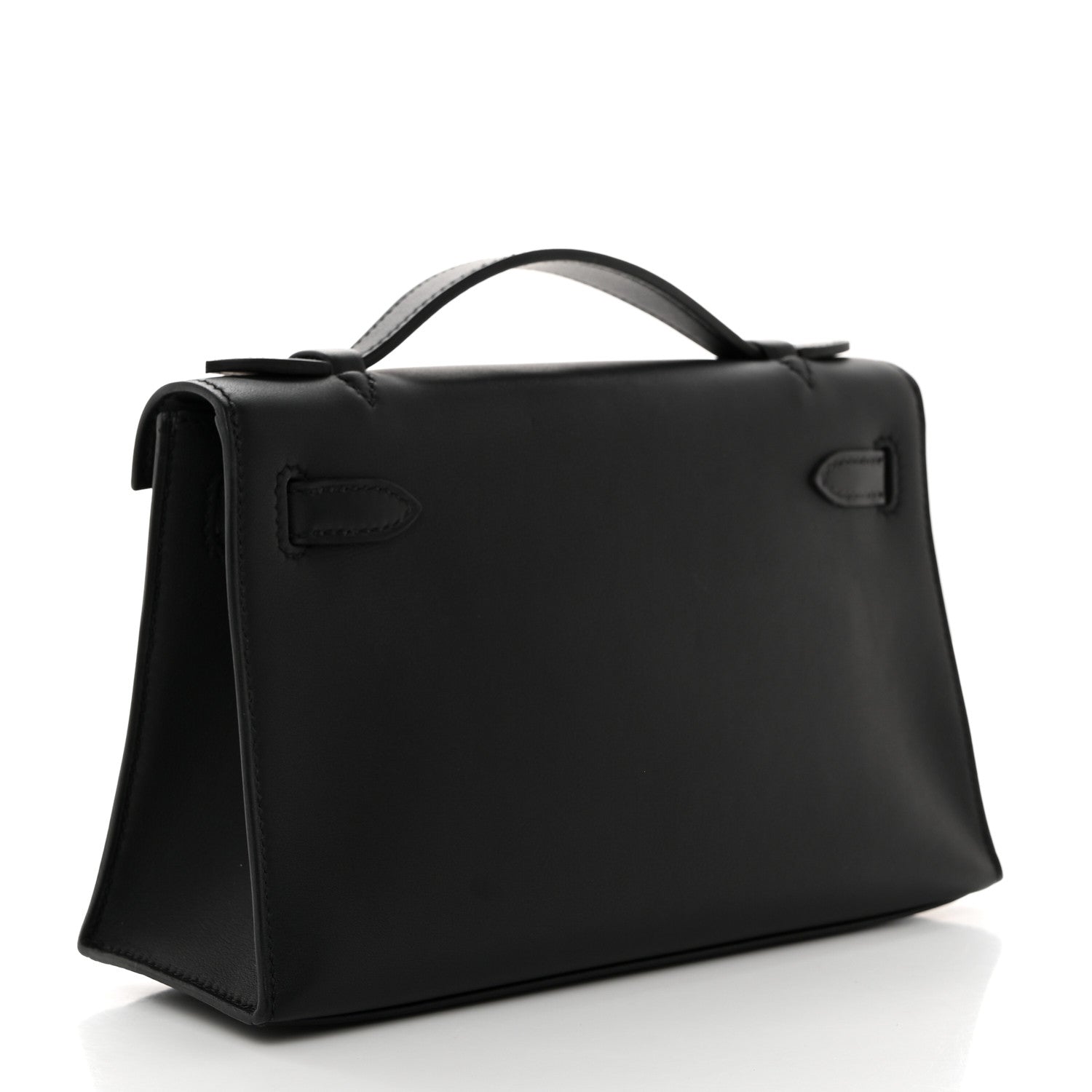 Hermes Swift Kelly Pochette Clutch Black 3 of 9