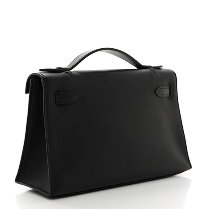 Hermes Swift Kelly Pochette Clutch Black 3 of 9
