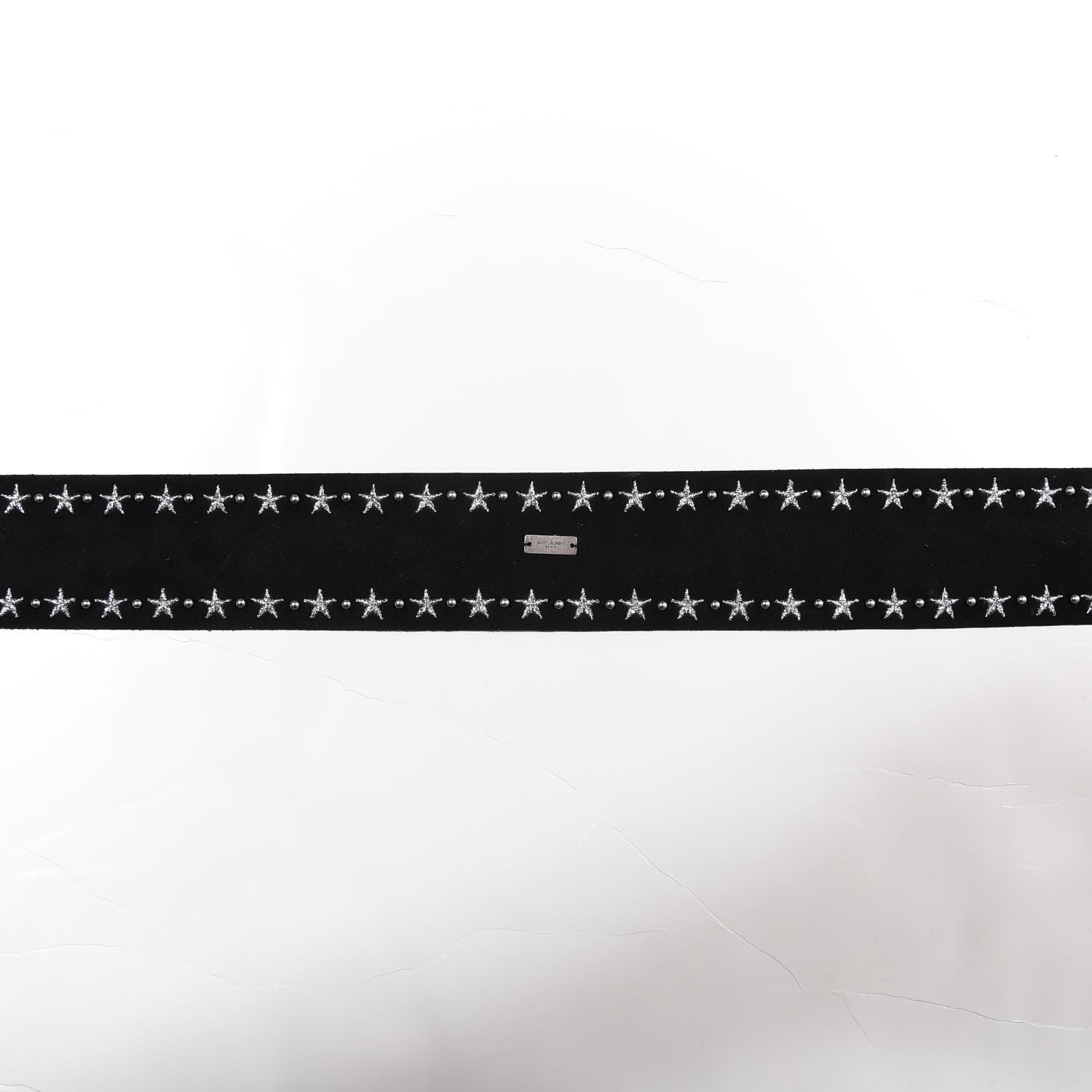 Saint Laurent Suede Studded Star Choker Black 2 of 3