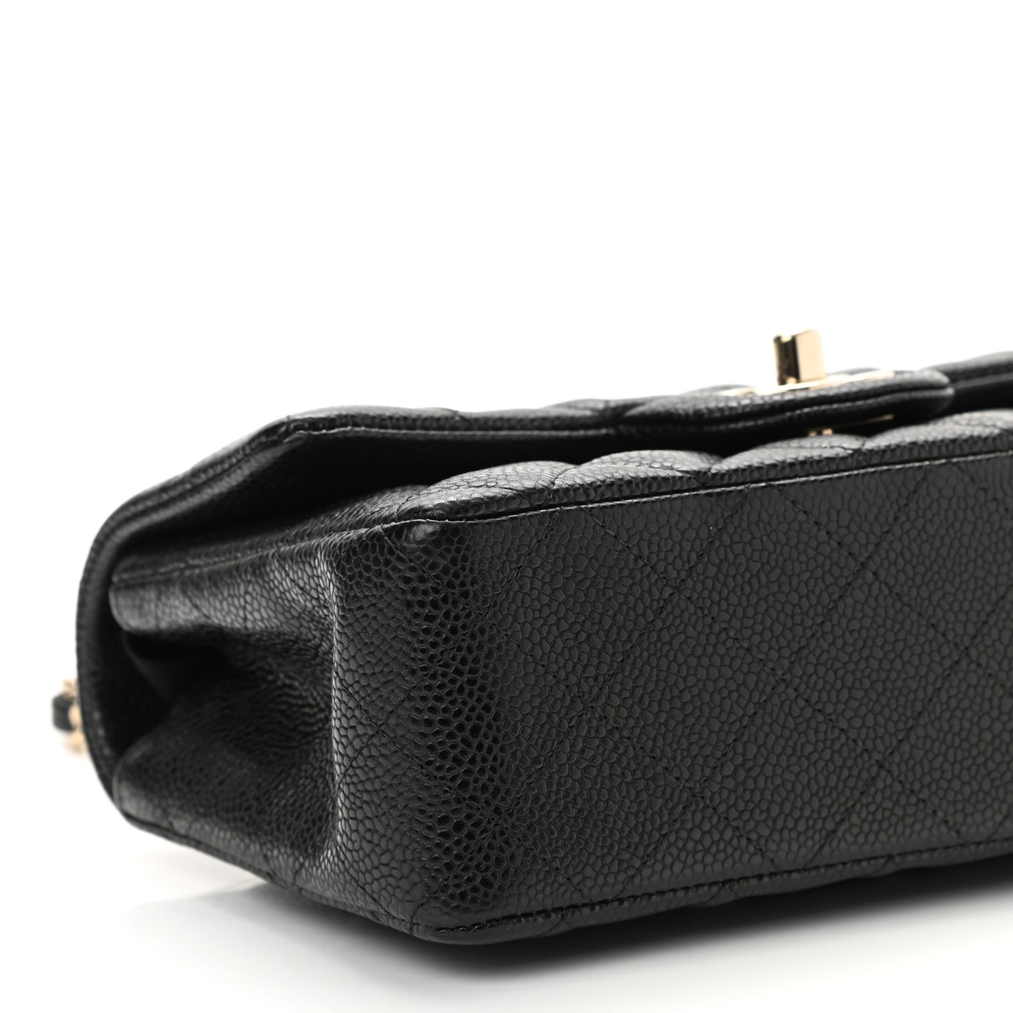 Caviar Quilted Mini Rectangular Flap Black