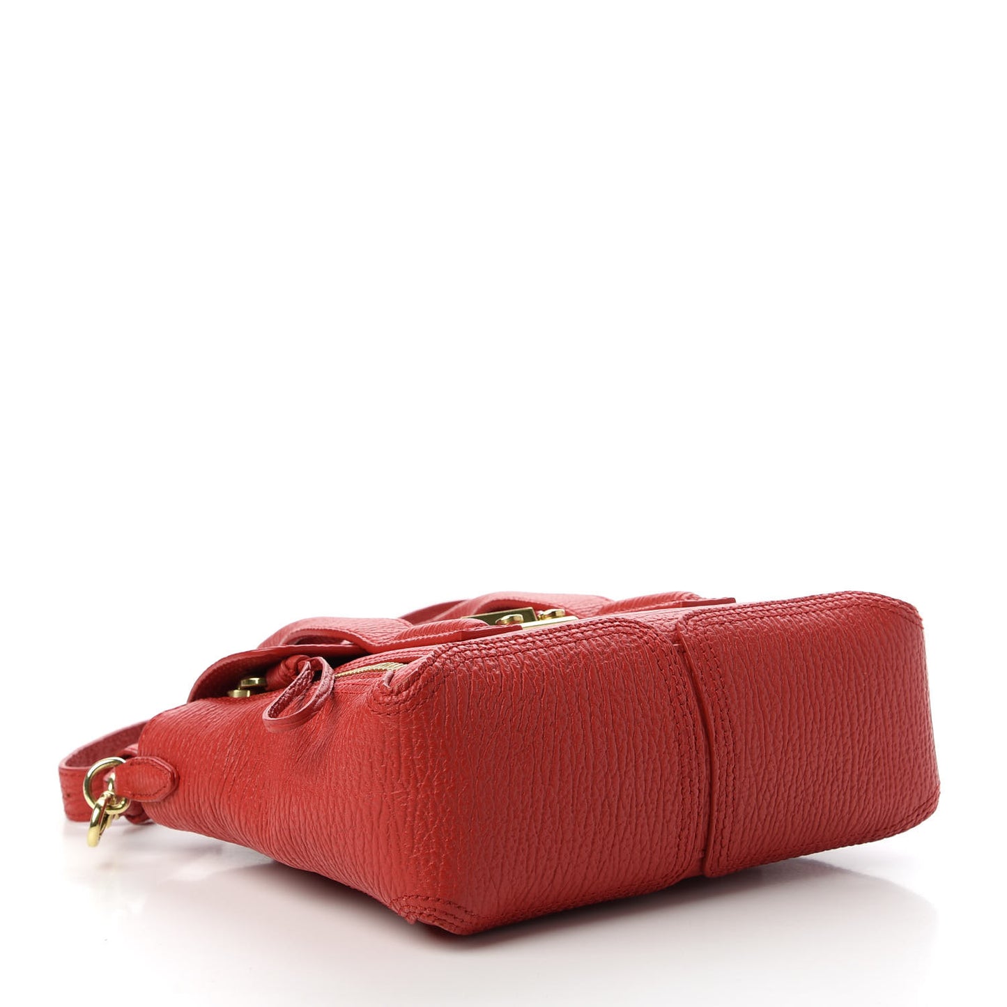 Textured Calfskin Mini Pashli Satchel Red