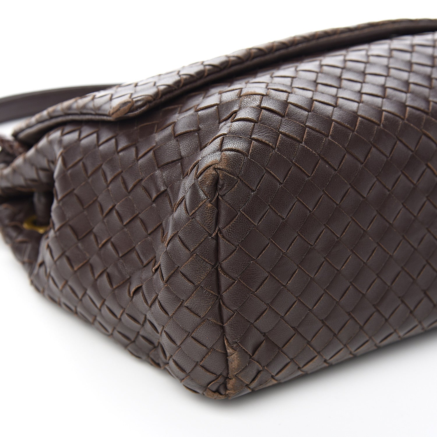 Bottega Veneta Nappa Intrecciato Flap Shoulder Bag Ebano 7 of 10