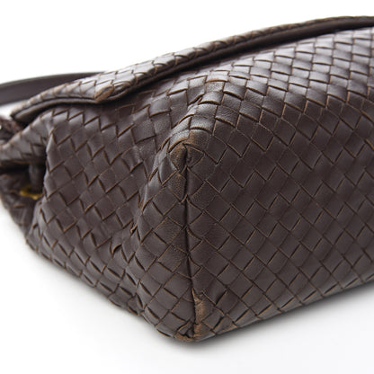 Bottega Veneta Nappa Intrecciato Flap Shoulder Bag Ebano 7 of 10