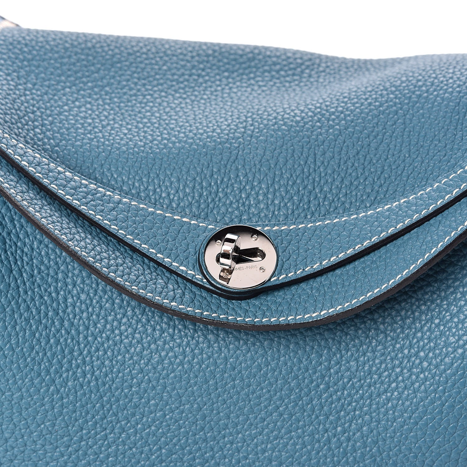 Hermes Taurillon Clemence Lindy 30 Blue Jean 14 of 14