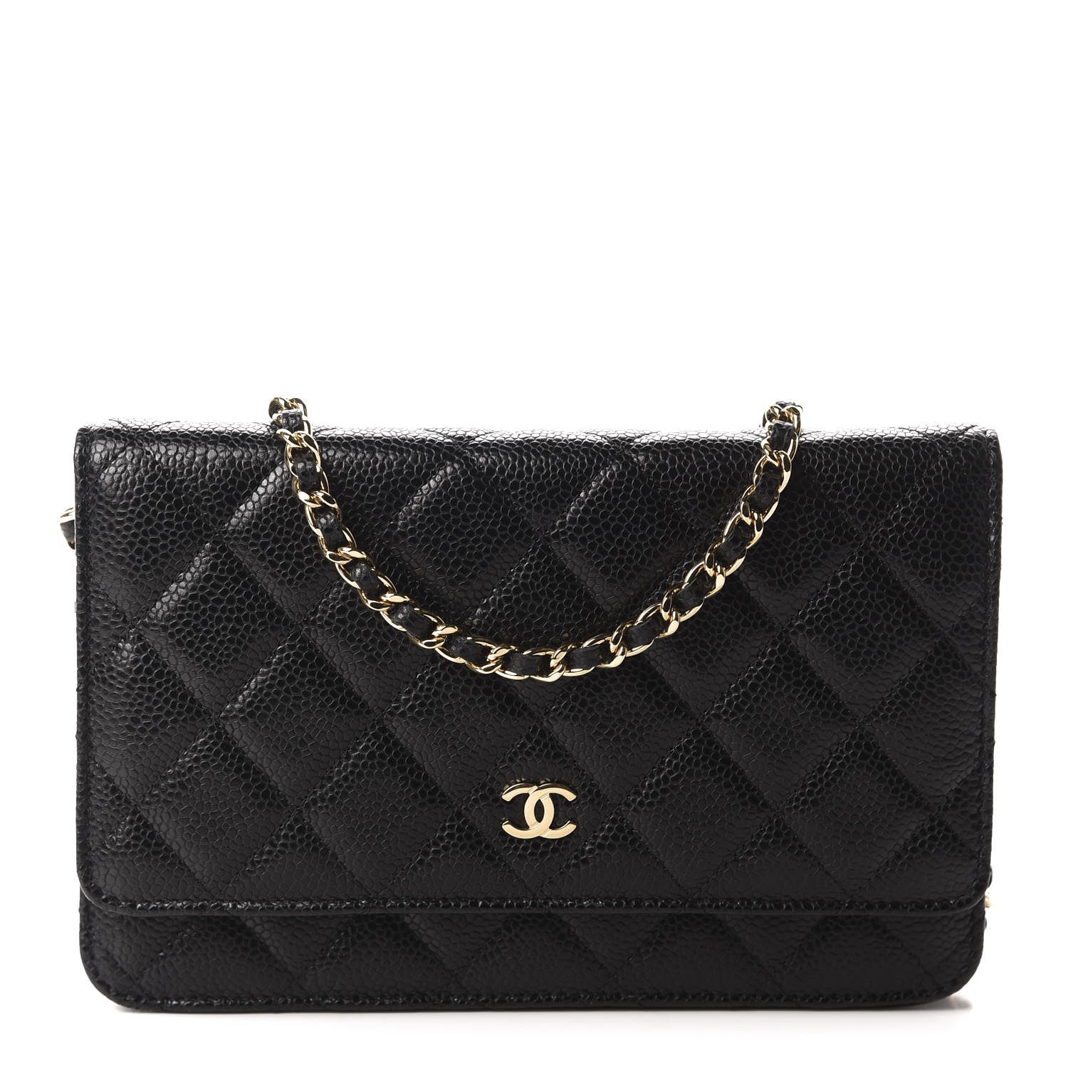 Chanel Caviar Quilted Wallet On Chain WOC Black 1 of 12