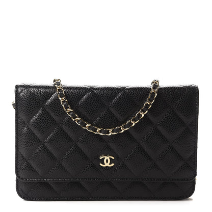 Chanel Caviar Quilted Wallet On Chain WOC Black 1 of 12