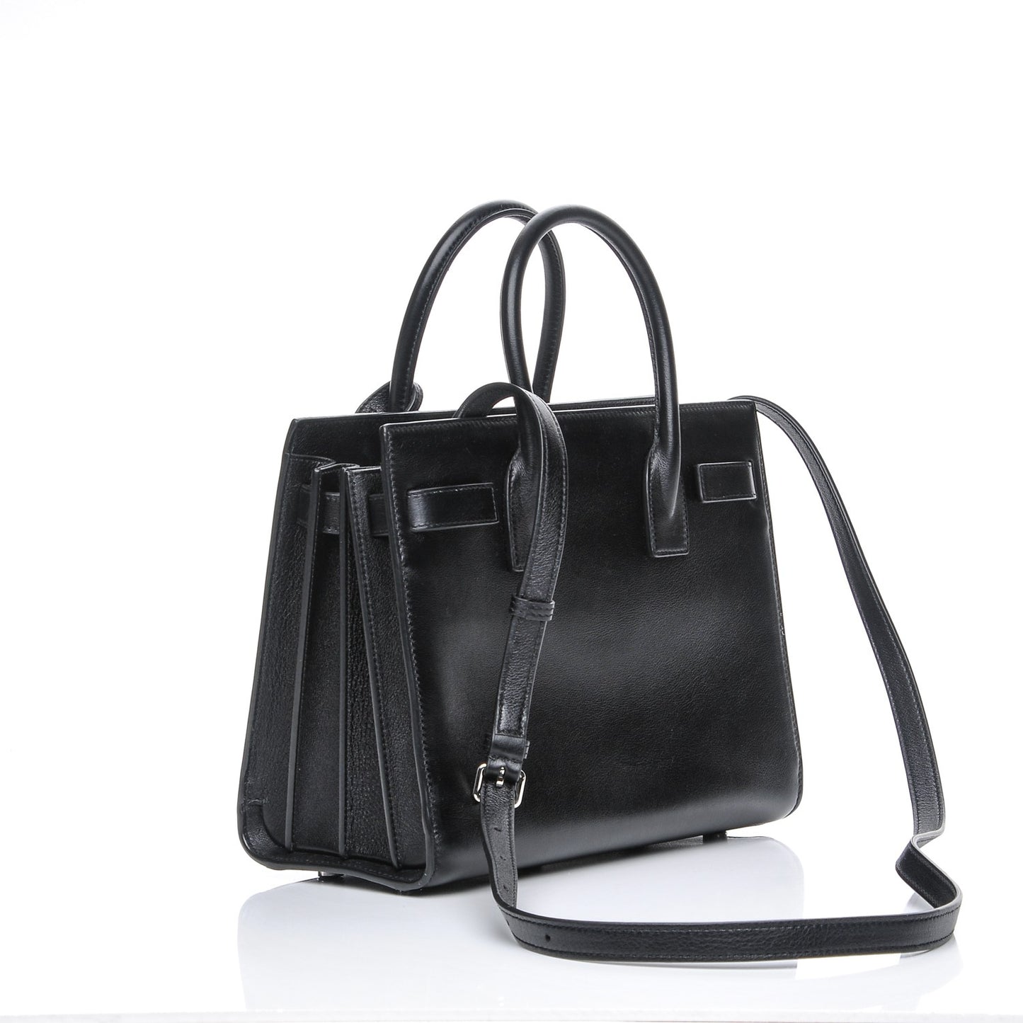 Calfskin Patchwork Baby Sac De Jour Black